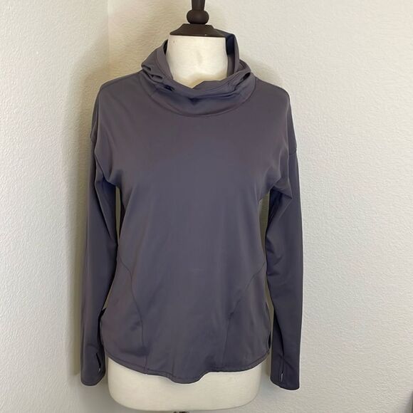 Yogalicious Purple Hodded Pullover Long Sleeve Top | size M - Picture 8 of 8
